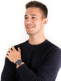 Tommy Hilfiger Gavin Blue Dial Blue Leather Strap Watch for Men - 1791468 Authentic Buy Shop Now