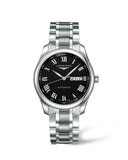Longines Master Collection Automatic Day Date Black Dial Silver Steel Strap Watch for Men - L2.755.4.51.6 Authentic Buy Shop Now