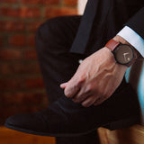 Movado Museum Classic Black Dial Brown Leather Strap Watch for Men - 0607198 Authentic Buy Shop Now