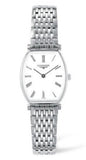 Longines La Grande Classique de Longines Tonneau White Dial Silver Steel Strap Watch for Women - L4.205.4.11.6 Authentic Buy Shop Now