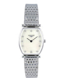 Longines La Grande Classique de Longines Tonneau White Dial Silver Steel Strap Watch for Women - L4.205.4.87.6 Authentic Buy Shop Now