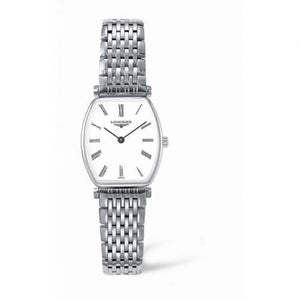 Longines La Grande Classique de Longines Tonneau White Dial Silver Steel Strap Watch for Women - L4.205.4.11.6 Authentic Buy Shop Now