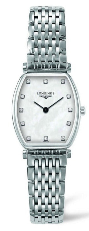 Longines La Grande Classique de Longines Tonneau White Dial Silver Steel Strap Watch for Women - L4.205.4.87.6 Authentic Buy Shop Now