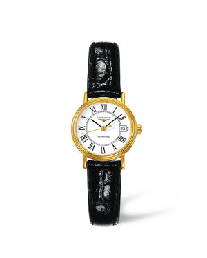 Longines Presence Automatic White Dial Black Watch for Women - L4.321.2.11.2 Authentic Buy Shop Now