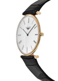 Longines La Grande Classique De Longines White Dial Black Leather Strap Watch for Women - L4.755.1.91.2 Authentic Buy Shop Now