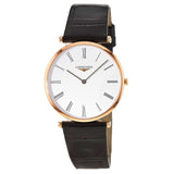 Longines La Grande Classique De Longines White Dial Black Leather Strap Watch for Women - L4.755.1.91.2 Authentic Buy Shop Now
