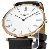 Longines La Grande Classique De Longines White Dial Black Leather Strap Watch for Women - L4.755.1.91.2 Authentic Buy Shop Now
