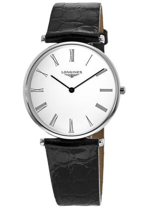 Longines La Grande Classique De Longines White Dial Black Leather Strap Watch for Women - L4.755.4.11.2 Authentic Buy Shop Now