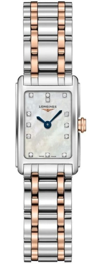 Longines Dolcevita Mother of Pearl Diamond Dial Two Tone Steel Strap Watch for Women - L5.258.5.87.7 Authentic Buy Shop Now