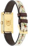 Gucci G-Frame Floral Mother of Pearl Dial White Leather Strap Watch For Women - YA147407 Authentic Buy Shop Now