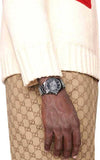 Gucci G Timeless Diamonds Black Dial Silver Steel Strap Watch For Women - YA1264125 Authentic Buy Shop Now