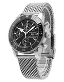 Breitling Superocean Heritage Chronograph 44 Black Dial Silver Mesh Bracelet Watch for Men - A13313121B1A1 Authentic Buy Shop Now