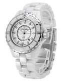 Chanel J12 Diamonds Ceramic White Dial White Steel Strap Watch for Women - J12 H1628 Authentic Buy Shop Now
