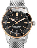 Breitling Superocean Heritage B20 Automatic 44 Black Dial Silver Mesh Bracelet Watch for Men - UB2030121B1A1 Authentic Buy Shop Now