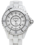 Chanel J12 Diamonds Ceramic White Dial White Steel Strap Watch for Women - J12 H1628 Authentic Buy Shop Now