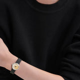 Dior La D De Dior Dior Rose Céleste Diamonds Mother of Pearl Dial Black Leather Strap Watch for Women - CD04711X1001 0000 Authentic Buy Shop Now