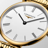 Longines La Grande Classique De Longines White Dial Gold Steel Strap Watch for Women - L4.209.2.11.8 Authentic Buy Shop Now