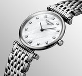 Longines La Grande Classique Diamonds White Dial Silver Steel Strap Watch for Women - L4.209.4.87.6 Authentic Buy Shop Now