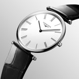 Longines La Grande Classique De Longines White Dial Black Leather Strap Watch for Women - L4.755.4.11.2 Authentic Buy Shop Now