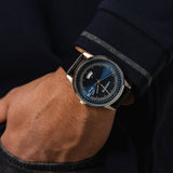 Lacoste Madrid Blue Dial Black Leather Strap Watch for Men - 2011034 Authentic Buy Shop Now