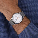 Lacoste Madrid White Dial Gray Leather Strap Watch for Men - 2011031 Authentic Buy Shop Now