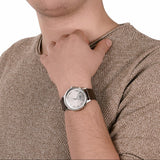 Lacoste Madrid Grey Dial Brown Leather Strap Watch for Men - 2011033 Authentic Buy Shop Now