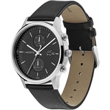 Lacoste Madrid Black Dial Black Leather Strap Watch for Men - 2011064 Authentic Buy Shop Now
