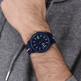 Lacoste 12.12 Blue Dial Two Tone Silicon Strap Watch for Men - 2011070 Authentic Buy Shop Now