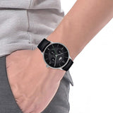 Lacoste Club Multi Watch Black Dial Black Leather Strap Watch for Men - 2011139 Authentic Buy Shop Now