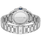 Lacoste Tiebreaker Chronograph Black Dial Silver Steel Strap Watch for Men - 2011155 Authentic Buy Shop Now