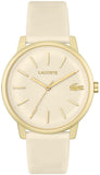 Lacoste 12.12 Beige Dial Beige Silicone Strap Watch for Men - 2011239 Authentic Buy Shop Now