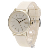 Lacoste 12.12 Beige Dial Beige Silicone Strap Watch for Men - 2011239 Authentic Buy Shop Now