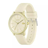 Lacoste 12.12 Beige Dial Beige Silicone Strap Watch for Men - 2011239 Authentic Buy Shop Now