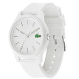 Lacoste 12.12 White Dial White Silicon Strap Watch for Men - 2010984 Authentic Buy Shop Now