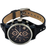 Fossil Boyfriend Sport Chronograph Blue Dial Blue Leather Strap Watch for Women - ES4113 Authentic Buy Shop Now