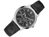 Guess Wafer Analog Black Dial Black Leather Strap Watch For Men - W70016G1 Authentic Buy Shop Now