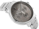 Tommy Hilfiger Chronograph Grey Dial Silver Steel Strap Watch for Men - 1710382 Authentic Buy Shop Now