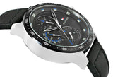 Tommy Hilfiger Trent Chronograph Quartz Black Dial Black Leather Strap Watch For Men - 1791810 Authentic Buy Shop Now