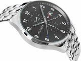 Tommy Hilfiger West Quartz Black Dial Silver Steel Strap Watch For Men - 1791707 Authentic Buy Shop Now