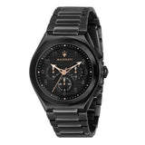 Maserati Triconic Quartz Black Dial Black Steel Strap Watch For Men - R8873639003 Authentic Buy Shop Now