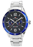 Tommy Hilfiger Erik Chronograph Blue Dial Silver Steel Strap Watch for Men - 1791366 Authentic Buy Shop Now