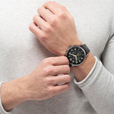 Tommy Hilfiger Briggs Black Dial Black Leather Strap Watch for Men - 1791426 Authentic Buy Shop Now