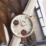 Fossil Jacqueline Mother of Pearl Dial Grey Leather Strap Watch for Women - ES4672 Authentic Buy Shop Now