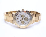 Michael Kors Wyatt Chronograph White Dial Gold Steel Strap Watch For Women - MK5933 Authentic Buy Shop Now