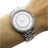 Michael Kors Lauryn Mother of Pearl Dial Silver Steel Strap Watch for Women - MK3900 Authentic Buy Shop Now
