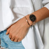 Daniel Wellington Classic Petite Black Dial Gold Mesh Bracelet Watch For Women - DW00100347 Authentic Buy Shop Now