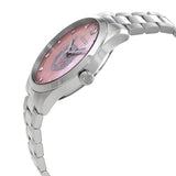 Gucci G Timeless Quartz Mother of Pearl Pink Dial Silver Steel Strap Watch for Women - YA1264166 Authentic Buy Shop Now