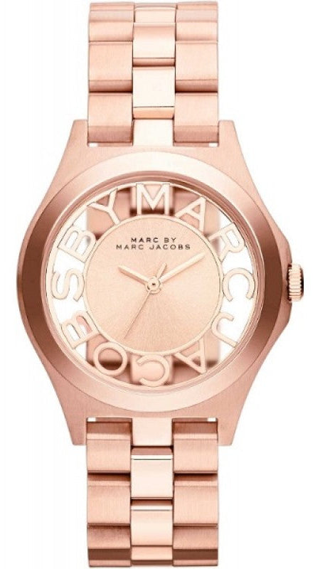 Marc Jacobs Henry Rose Gold Dial Rose Gold Steel Strap Watch for Women - MBM3293 Authentic Buy Shop Now