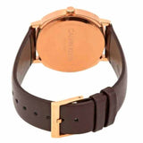 Calvin Klein Posh Silver Dial Brown Leather Strap Watch for Men - K8Q316G6 Authentic Buy Shop Now