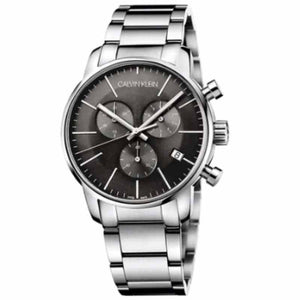 Calvin Klein City Chronograph Black Dial Silver Steel Strap Watch for Men - K2G27143 Authentic Buy Shop Now